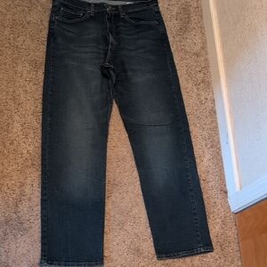 Wrangler Men's Dark Blue Straight Jeans
